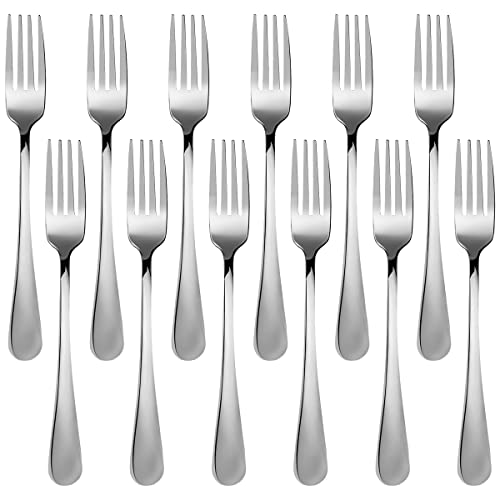 Kuchengabeln 12 teilig, Kleine Gabeln Edelstahl Besteck Set 12 Personen,GrößE 7 inch (17.80cm) von GOODFEER