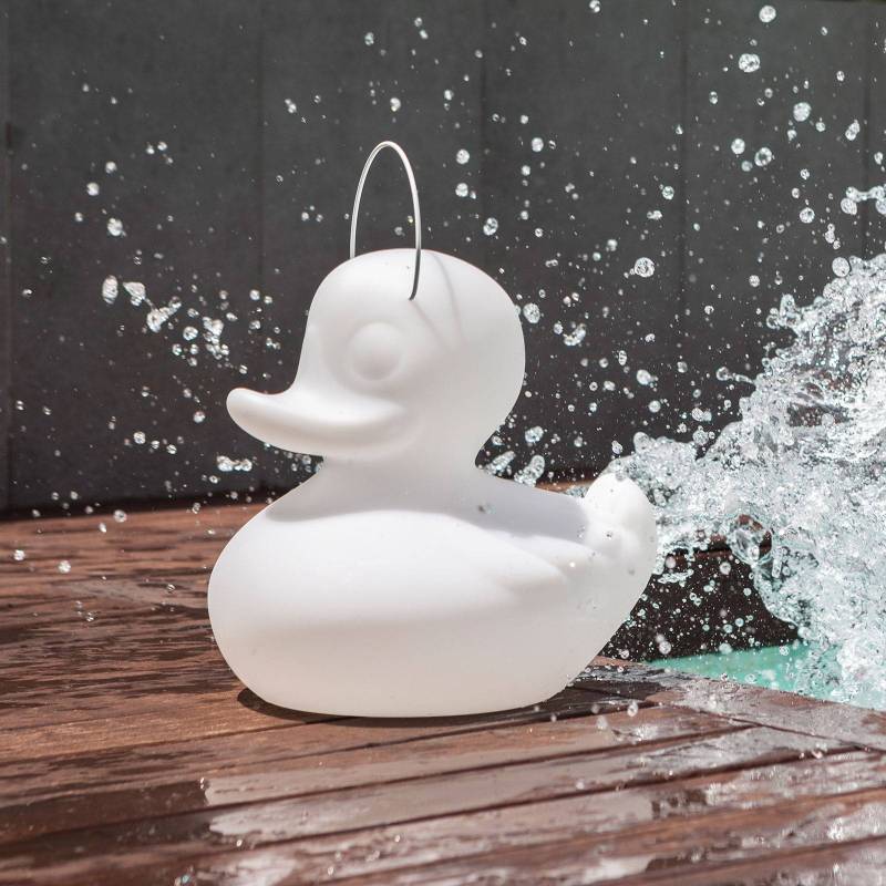 LED-Designleuchte DUCK-DUCK S für außen in Weiß von Goodnight Light