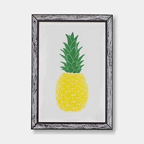 Poster Ananas Grün Gelb A3 21 x 29 - Gedruckt auf Papier 250 g - Wandposter - gerahmter Kunstdruck - Bilder für Wohnzimmer - Dekorative Poster - von GOODNIGHT LIGHT