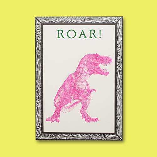 GOODNIGHT LIGHT Dinosaurier-Poster, Rosa, A3, 21 x 29 cm, auf Papier gedruckt, 250 g, Wandposter, gerahmter Kunstdruck, Bilder für Wohnzimmer, dekorative Poster von GOODNIGHT LIGHT