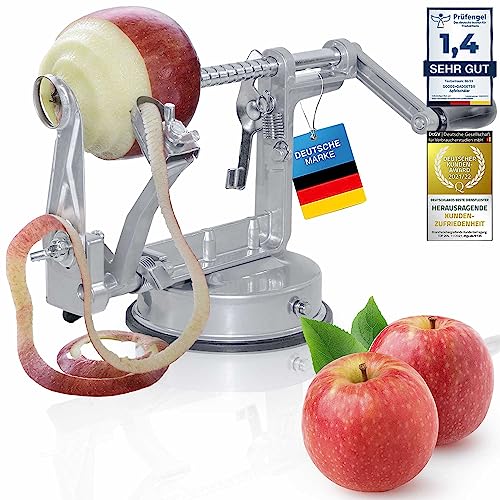 Edelstahl "Deluxe" Apfelschäler & Kartoffelschäler 3-in-1 Sparschäler Apfelschneider Apfelentkerner von GOODS+GADGETS