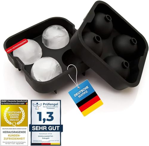 Eiswürfelform aus Silikon Eis-Kugeln Ice Cube Tray;Eiswürfelschale Eis-Würfel-Maker; Whisky-Kugeln, Cocktails, Saft uvm (Einzeln) von GOODS+GADGETS