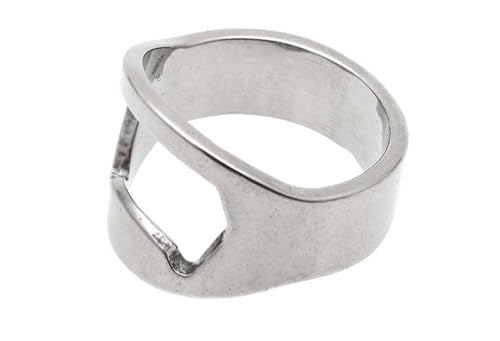 Flaschenöffner-Ring; Bieröffner Ring aus Edelstahl von GOODS+GADGETS