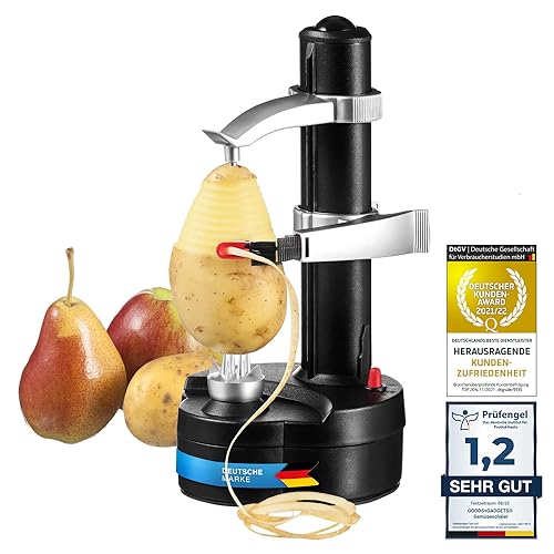 GOODS+GADGETS Elektrischer Kartoffelschäler Apfelschäler Automatischer Gemüseschäler Obstschäler Elektro Schäler für Obst & Gemüse GOODS+GADGETS Elektrischer Kartoffelschäler Apfelschäler Automatischer Gemüseschäler Obstschäler Elektro Schäler für Obst & Gemüse von GOODS+GADGETS
