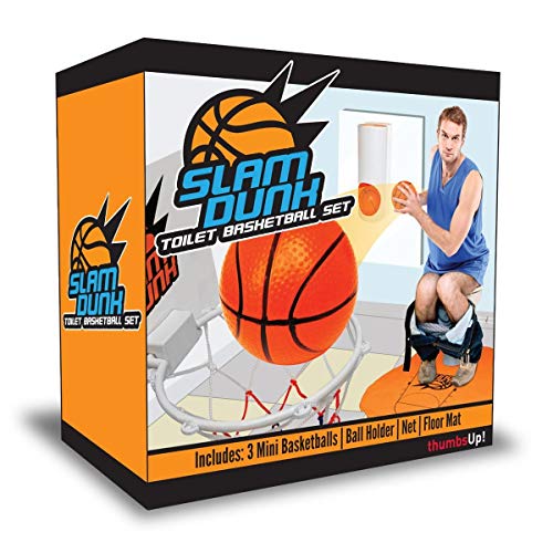 GOODS+GADGETS Mini Toiletten Basketball Set für Klo & WC - Basketballkorb & Bälle fürs Badezimmer von GOODS+GADGETS