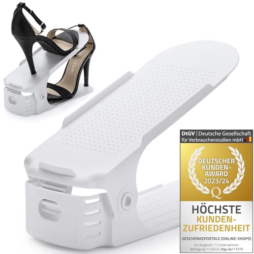 GOODS+GADGETS Schuhstapler - 1 Paar (2 Stück) Schuhorganizer für 50% mehr Platz im Schuhregal Schuhschrank Schuhordner von GOODS+GADGETS