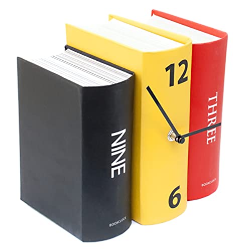 GOODS+GADGETS Wanduhr analoge Buchuhr; Bücherregal Uhr im Buch Papier Design (Buchuhr) von GOODS+GADGETS