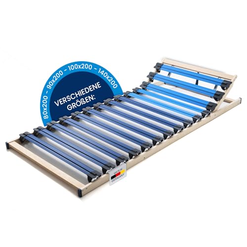 Good Side® DIY Lattenrost 80x200 cm ergonomisch [verstellbares Kopfteil] Made in Germany | Lattenroste bis 300 kg | Lattenrost 80x200cm | Lattenrost verstellbar | Bed Slats | Latenrost aus 14 Leisten von GOODSIDE