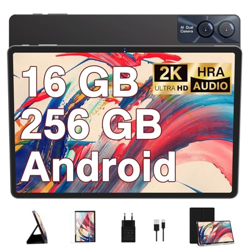 2024 Neueste Tablet 11 Zoll Android 13 16GB RAM+256GB ROM+TF 1TB, 2K Display 2000 * 1200, Octa-Core, 8600mAh, 5G WLAN, GPS, BT 5.0, 13MP+5MP, Type-C, Metallkörper, Mit Hülle, Tastatur & Maus, Grau 2024 Neueste Tablet 11 Zoll Android 13 16GB RAM+256GB ROM+TF 1TB, 2K Display 2000 * 1200, Octa-Core, 8600mAh, 5G WLAN, GPS, BT 5.0, 13MP+5MP, Type-C, Metallkörper, Mit Hülle, Tastatur & Maus, Grau von GOODTEL