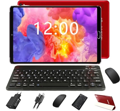 GOODTEL 10 Zoll Android 11 Tablet 4GB RAM + 64GB ROM mit 8 Kernen | 8000mAh Akku | Dual-Kamera 5+8MP | Bluetooth | WiFi | MicroSD 4-256GB, mit Hülle+Tastatur+Maus-Rot GOODTEL 10 Zoll Android 11 Tablet 4GB RAM + 64GB ROM mit 8 Kernen | 8000mAh Akku | Dual-Kamera 5+8MP | Bluetooth | WiFi | MicroSD 4-256GB, mit Hülle+Tastatur+Maus-Rot von GOODTEL