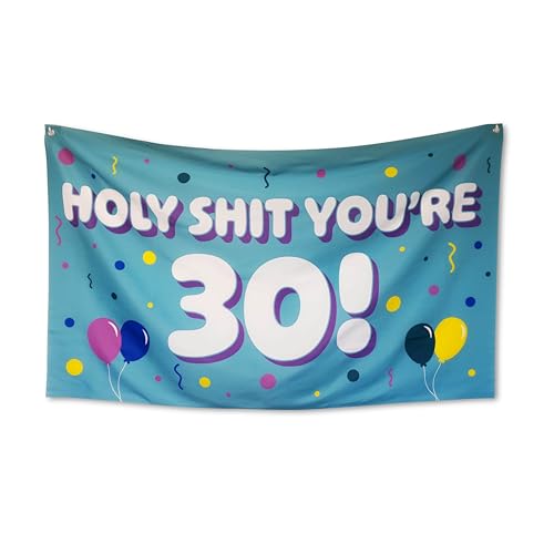 GOOFBALLS Geburtstagsbanner – Holy Sh*t You're 30 GOOFBALLS Geburtstagsbanner – Holy Sh*t You're 30 von GOOFBALLS