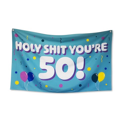 GOOFBALLS Geburtstagsbanner – Holy Sh*t You're 50 GOOFBALLS Geburtstagsbanner – Holy Sh*t You're 50 von GOOFBALLS
