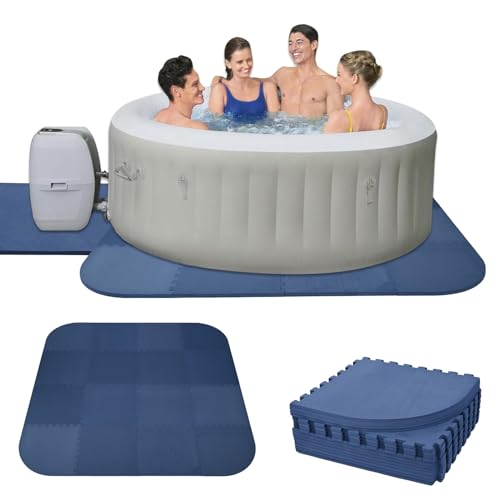 Whirlpool-Matte & Pad für aufblasbare Wannen – 1,27 cm extra dicke rutschfeste EVA-Schaumpolsterung, Spa-Foundation für Whirlpools, Pool, Fitnessstudio & Campingmatte (leicht zu reinigen) von GOOFCXO
