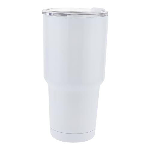 GOOFIT 30oz Doppelwand Wasser Kaffee Vakuum Isolierte Edelstahl Tumbler Reise Becher Mit Deckel FüR Kalte Und HeißE GeträNke Weiß von GOOFIT