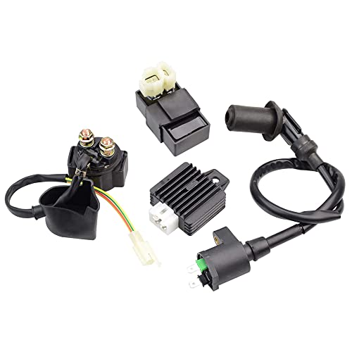 GOOFIT AC 4-Takt 4+2 6Pin Zündspule CDI solenoidrelay Spannungsregler Ersatz für GY6 50-150 50cc 125cc 150cc 139QMA 139QMB ATV Scooter Moped China Roller von GOOFIT