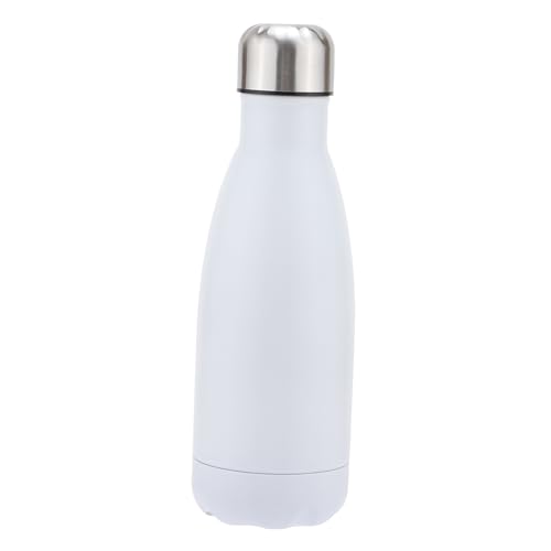 GOOFIT Edelstahl Wasserflasche 500 ML,Doppelwandige Vakuum Isolierte Thermoskanne HäLt Kalte HeißGeträNke 10 Stunden,Bpa-Frei,Trinkflasche Mit Deckel FüR Schule,Kindergarten,Sport,Fitness,Weiß von GOOFIT