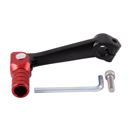 GOOFIT Rot Schwarz CNC Universal Motorbike Hebel Schalthebel Aluminum Folding Gear with Tools Ersatz für T4 TGR MX6 M4 Most Dirt PitBikes ATV UTV von GOOFIT