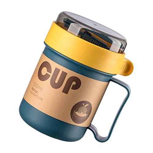 GOOHOCHY 1 Pc Suppe Tasse Frühstück Tasse Zum Servieren Frühstück Suppe Tasse Mit Deckel Vakuum Bento Schüsseln Mit Deckel Reisen Mikrowellenofen Tasse Japanischen Stil Seiten von GOOHOCHY