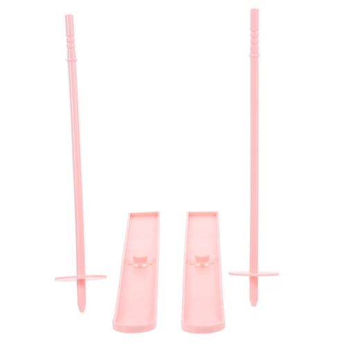 GOOHOCHY 1 Satz Weihnachtsdekoration Requisiten schneeschlitten weihnachtsbasteln Weihnachtsdekoration für Zuhause Tischschlitten weihnachtliche schlittendekoration Winterdeko Plastik Rosa von GOOHOCHY