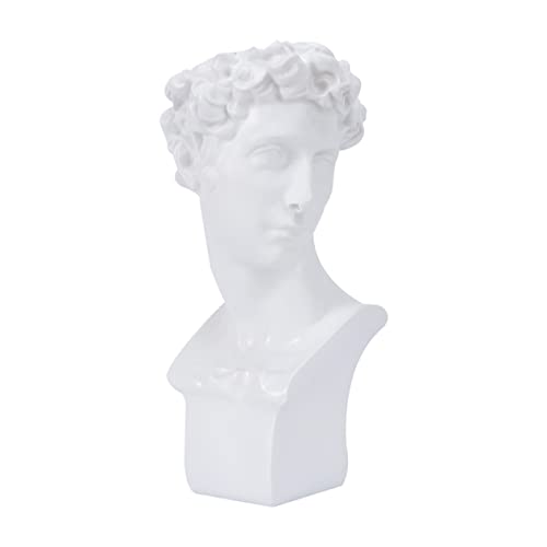 GOOHOCHY 1 Stück Weiße Statue Makeup Pinsel Behälter Multifunktionale Aufbewahrungsbox für Schreibtisch Deko Kunstvolle Vase für Pflanzen und Stifte Heimdekoration für Mädchen Geschenkidee von GOOHOCHY