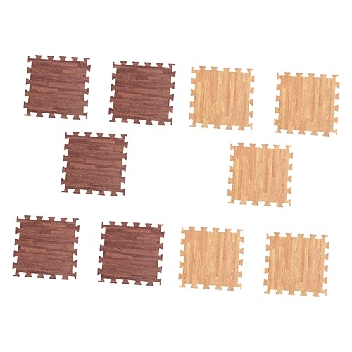 GOOHOCHY 10 Stück Holzmaserung Eva Puzzlematten Interlocking Bodenschutzmatte für Fitness und Spielräume rutschfest und Gepolstert GOOHOCHY 10 Stück Holzmaserung Eva Puzzlematten Interlocking Bodenschutzmatte für Fitness und Spielräume rutschfest und Gepolstert von GOOHOCHY