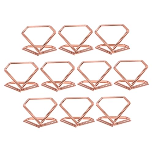 GOOHOCHY 10 Stück Metall Tischkartenhalter Roségold Memo Clips für Schreibtisch Visitenkartenhalter und Foto Clips Stabil und Praktisch für Büro und Persönliche Anlässe von GOOHOCHY