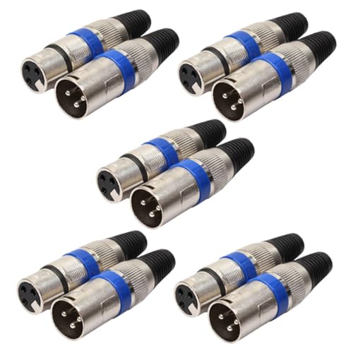 GOOHOCHY 10 Stück Pin Male zu Female Mikrofonstecker Adapter für Professionelle Audiosysteme Kompakt und Langlebig GOOHOCHY 10 Stück Pin Male zu Female Mikrofonstecker Adapter für Professionelle Audiosysteme Kompakt und Langlebig von GOOHOCHY