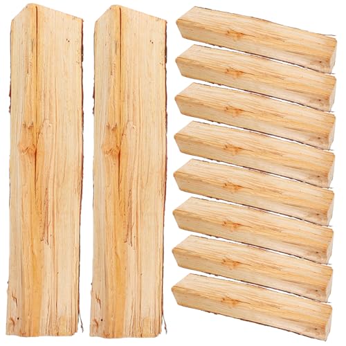 GOOHOCHY 10 Stück Teiliges Künstliches Kaminholz Unbehandelte Dekorative Holzscheite Für Gemütliche Indoor feuerstelle Naturnahe Optik Wohnraumdekoration von GOOHOCHY