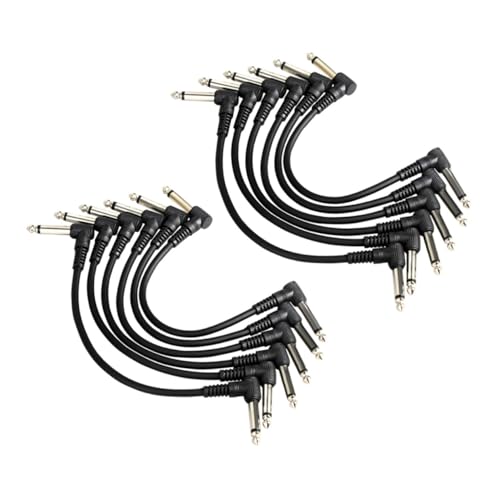 GOOHOCHY 12 Stück Audio Kabel für Gitarre und Bass Robuste Verbindungskabel für Effektpedale für Instrumente und Mischpulte Stabiler und Einfache Handhabung GOOHOCHY 12 Stück Audio Kabel für Gitarre und Bass Robuste Verbindungskabel für Effektpedale für Instrumente und Mischpulte Stabiler und Einfache Handhabung von GOOHOCHY