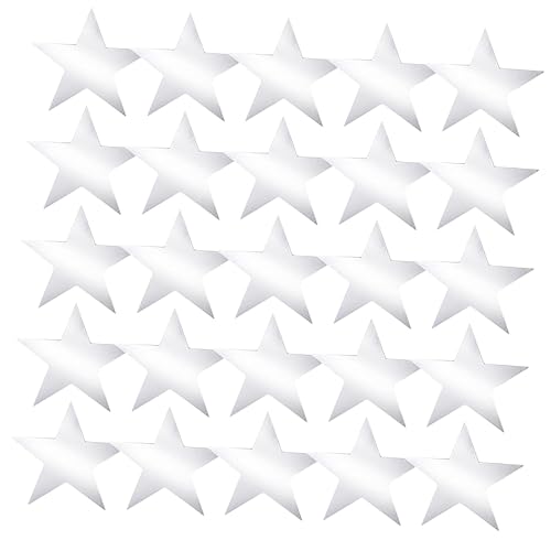 GOOHOCHY 120 Stück Teiliges Papiersterne für Partydekoration Silbern Große Stern Ausschnitte für Hochzeiten Filmnächte und Feste Vielseitige Wand und Fotodeko von GOOHOCHY