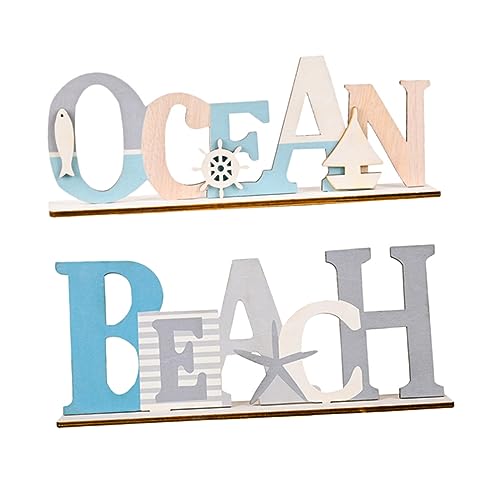 GOOHOCHY 2 STÜCK Holz Strand Dekoration Schild Mediterranes Design Stilvolle Wanddeko für Wohnzimmer Büro oder Garten Praktische Ornamente für Frische und Eleganten Look GOOHOCHY 2 STÜCK Holz Strand Dekoration Schild Mediterranes Design Stilvolle Wanddeko für Wohnzimmer Büro oder Garten Praktische Ornamente für Frische und Eleganten Look von GOOHOCHY