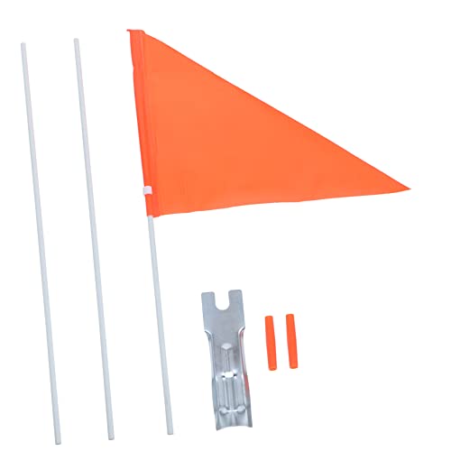 GOOHOCHY 2 Sätze Fahrrad Sicherheitsflagge mit Stabiler Glasfaserstange Hochsichtbare Warnfahne Leuchtendem Einfache Montage Am Hinterrad für Mehr Sichtbarkeit im Zufällige Zufällige Farbe von GOOHOCHY