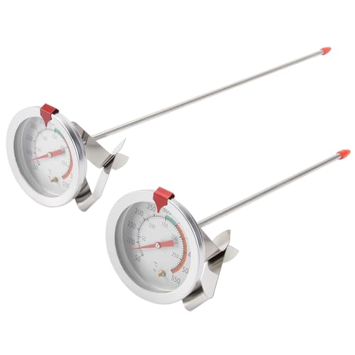 GOOHOCHY 2 Stück Frittierthermometer mit Clip Hochpräzises Küchenthermometer für Fritteuse Bbq Kochen Temperaturbereich bis Einfach zu Bedienen von GOOHOCHY