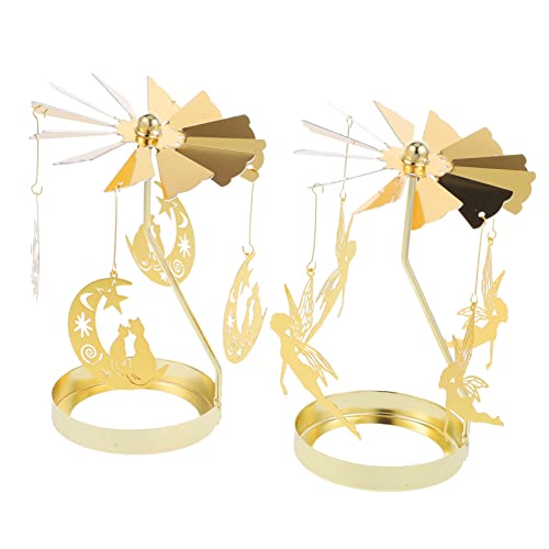 GOOHOCHY Eleganter Rotierender Kerzenhalter Aus Metall Dekorative Kerzenständer Für Hochzeiten Zu Hause von GOOHOCHY