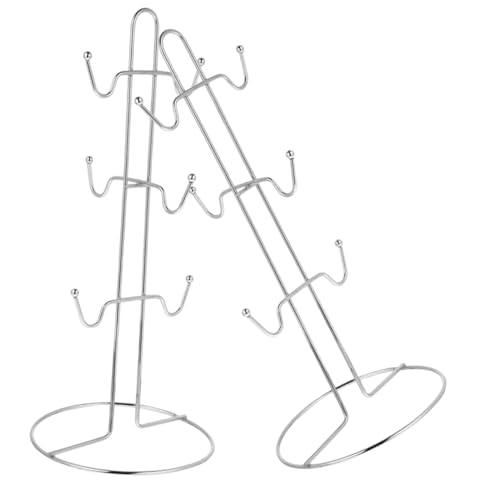 GOOHOCHY 2 Stück Teiliges Mug Tree Holder aus Robustem Platzsparender Becherhalter für Küche und Büro Praktisches Kaffeezubehör zur Geordneten Aufbewahrung von Tassen und Gläsern GOOHOCHY 2 Stück Teiliges Mug Tree Holder aus Robustem Platzsparender Becherhalter für Küche und Büro Praktisches Kaffeezubehör zur Geordneten Aufbewahrung von Tassen und Gläsern von GOOHOCHY