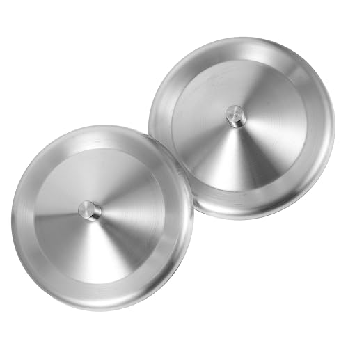 GOOHOCHY 2 x Edelstahl-Deckel, auslaufsicher, Becherdeckel, Kaffeebecher-Deckel, luftdichter Verschluss, Teebecher-Deckel, Glasabdeckung, Reiseflaschenabdeckungen, Wärmeerhaltung, Tassen-Sets, breite von GOOHOCHY