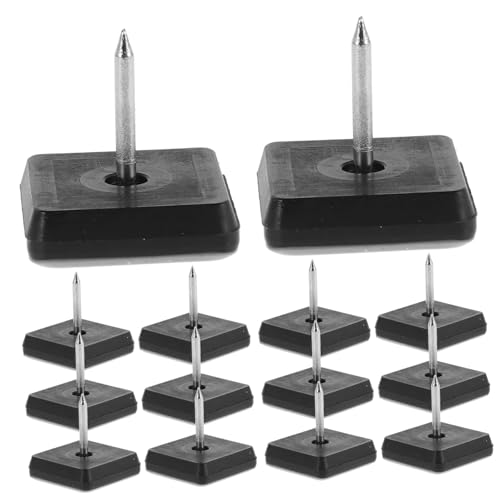 GOOHOCHY 20 Stück Teiliges Möbelgleiter für Stuhlbeine Eckige Nagelbare Bodenschoner für Holzfußböden Geräuschlose Möbelgleiter für Effektiven Schutz von Tischen und Stühlen von GOOHOCHY