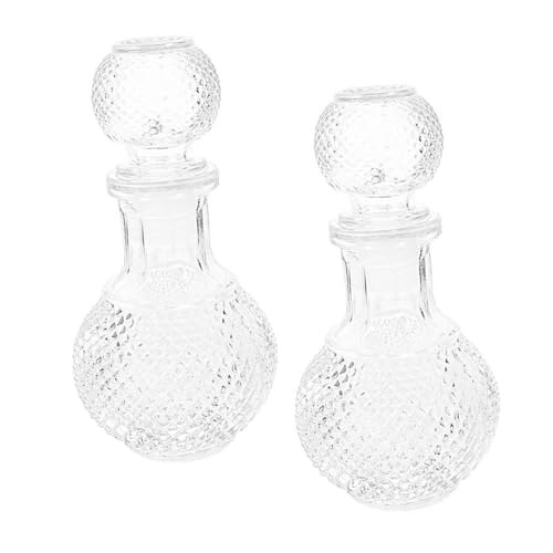 GOOHOCHY 2st Weinflasche Aus Glas Getränkespender Terrarien Cocktailglasflasche Whisky-halter Vines Room Decor Mini Glasvasen Whisky-flasche Mini Terrarium Dasher Wasserspender Karaffe von GOOHOCHY