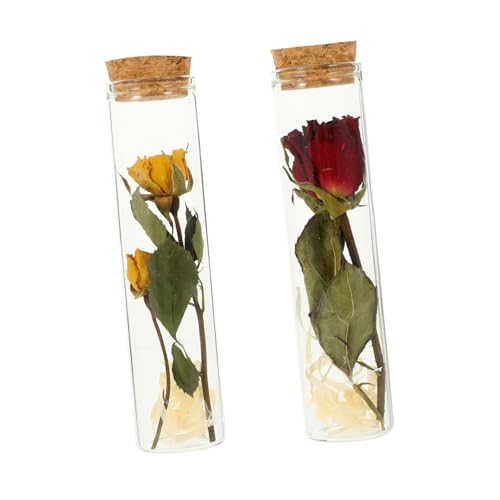GOOHOCHY 2stücke Kleine Glasflaschen Mit Korken Wunschflasche Trockenblumenflasche Zur Dekoration Rote Gelbe GOOHOCHY 2stücke Kleine Glasflaschen Mit Korken Wunschflasche Trockenblumenflasche Zur Dekoration Rote Gelbe von GOOHOCHY