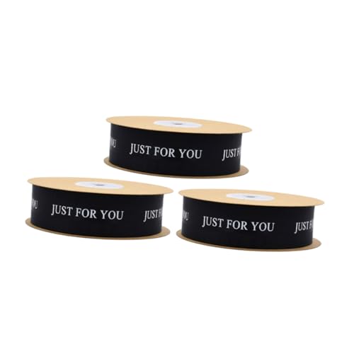 GOOHOCHY 3 Rollen Hochzeitssatinband For You Schwarz Mehrzweck Geschenkband für Blumensträuße Einladungen Kränze und Dekoration bei Feierlichkeiten GOOHOCHY 3 Rollen Hochzeitssatinband For You Schwarz Mehrzweck Geschenkband für Blumensträuße Einladungen Kränze und Dekoration bei Feierlichkeiten von GOOHOCHY