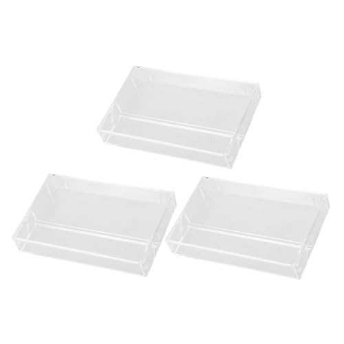 GOOHOCHY 3 Stück Retro Kassettenaufbewahrungsboxen aus Kunststoff Robuste Kassettenhüllen für Audiokassetten Schutz und Organisation für Ihre Musiksammlung von GOOHOCHY