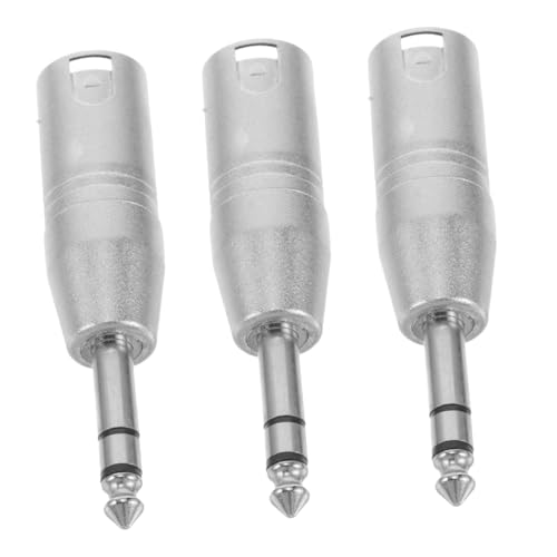 GOOHOCHY 3 Stück Trs Xlr Male Audio Adapter aus Langlebiger Zinklegierung Professionelle Stereo Balanced Signalübertragung Rauscharm für Mischpult Verstärker Studio und Bühne von GOOHOCHY
