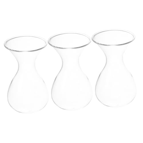 GOOHOCHY Eleganter -blumenhalter Aus Holz 3-teiliges Set Für Wohnzimmer Hydrokulturvase Für Zimmerpflanzen von GOOHOCHY