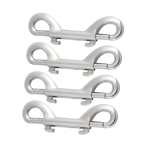 GOOHOCHY 4 Stück Doppelendige Schnapphaken Robuste Leichte Clips für Boote Hundeleinen Camping und Sicherheitsverschluss mit Federmechanismus von GOOHOCHY