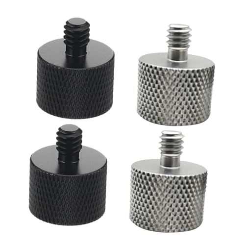 GOOHOCHY 4 Stück Mikrofonständer Adapter Schraubadapter für Mikrofonhalter Stativzubehör Stabil und Installieren Kompatibel mit Monitoren Kameras und Mehr von GOOHOCHY
