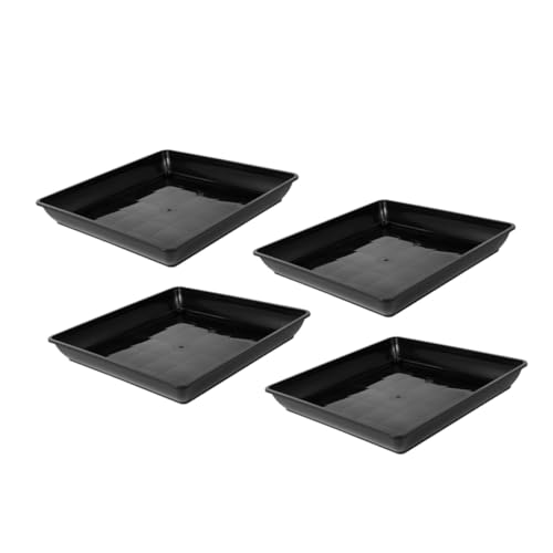 GOOHOCHY 4stücke Quadratische Pflanzenuntersetzer Aus Kunststoff Für Draußen Und Innen Wasserauffangschale Für Blumentöpfe Sukkulenten Und Bonsai Robust Und Dekorativ Für Balkon Und GOOHOCHY 4stücke Quadratische Pflanzenuntersetzer Aus Kunststoff Für Draußen Und Innen Wasserauffangschale Für Blumentöpfe Sukkulenten Und Bonsai Robust Und Dekorativ Für Balkon Und von GOOHOCHY
