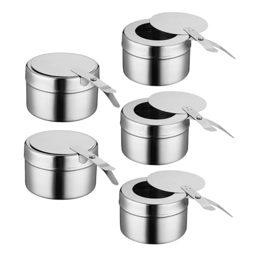GOOHOCHY 5 Stück Chafing Brennstoffhalter mit Sicherheitsabdeckung Hochwertige Brennstoffbox für Buffet Grill und Catering Events Robuste und Vielseitige Lösung für Outdoor Kochen von GOOHOCHY