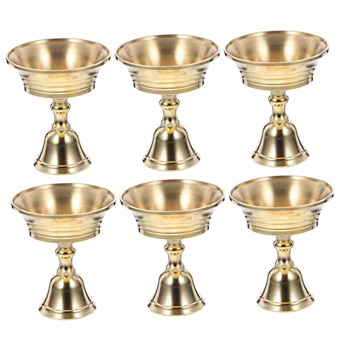 GOOHOCHY 6stücke Massivem Messing Ghee Lampenhalter Für Flüssig Und Festghee Design Für Altar Puja Und Spa-Dekoration Für Warme Und Stilvolle Tischgestaltung GOOHOCHY 6stücke Massivem Messing Ghee Lampenhalter Für Flüssig Und Festghee Design Für Altar Puja Und Spa-Dekoration Für Warme Und Stilvolle Tischgestaltung von GOOHOCHY