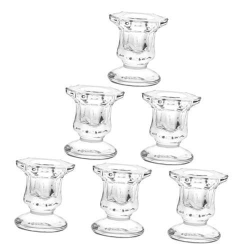 GOOHOCHY 6stücke Teiliges Aus Glas-kerzenhaltern Romantische Tischdekoration Für Hochzeiten Und Partys Elegante Moderne Glas-kerzenständer Für Stabkerzen Und Teelichter Transparentes GOOHOCHY 6stücke Teiliges Aus Glas-kerzenhaltern Romantische Tischdekoration Für Hochzeiten Und Partys Elegante Moderne Glas-kerzenständer Für Stabkerzen Und Teelichter Transparentes von GOOHOCHY