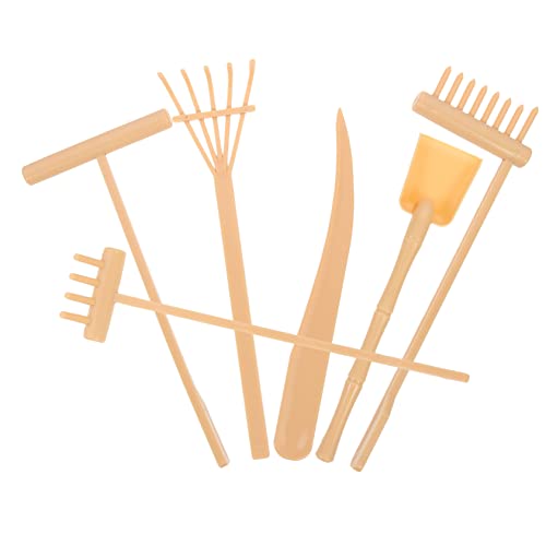 GOOHOCHY 6-teiliges Zen-Garten-Werkzeug-Set Sandkasten-zubehör Mit Rechen Für Musterzeichnung Kompakt Und Handlich Für Entspannung Und Kreativität von GOOHOCHY